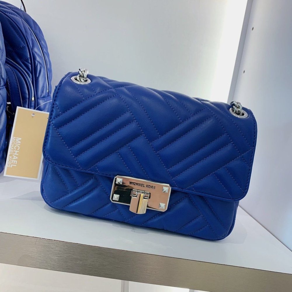 Michael Kors MD Flap Peyton Shoulder Bag Cobalt